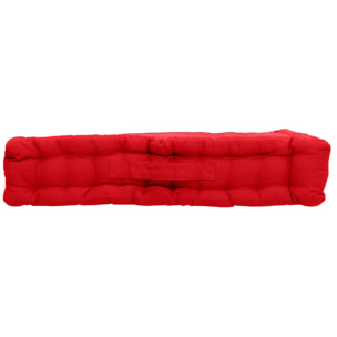 Coussin de sol uni en pur coton - Rouge