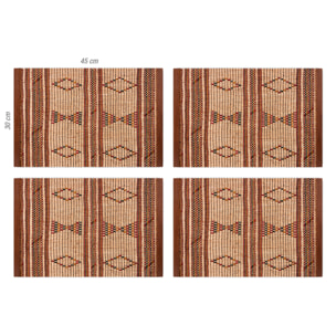 Set de 4 individuales de vinilo CERAMIKO, Tribal 4u-30x45 cm