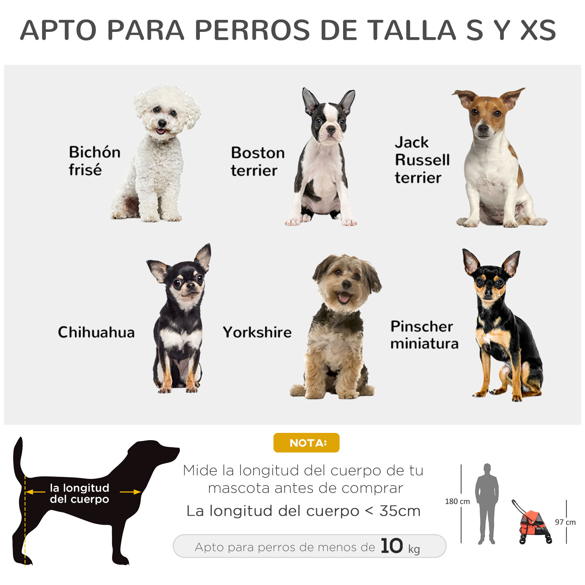 Cochecito para Mascotas Plegable Carrito para Perros y Gatos con Ventanas de Malla Cojín Lavable Correas de Seguridad Cubierta de Tela Oxford y Marco de Acero 82x47x97 cm Rojo