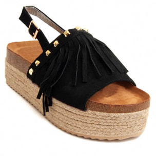 Sandalias de plataforma - Negro - Altura: 5 cm