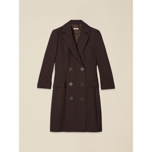 Oltre - Robe manteu in tessuto crêpe - Marrone