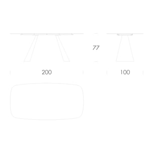 TAVOLO FISSO PRISMA - GRIGIO CARBONE, BOTTE BORDO INCLINATO, PIANO PORCELLANATO PORTORO LUCIDO