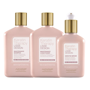 ALFAPARF MILANO Kit Keratin Therapy Lisse Design Shampoo 250ml + Conditioner 250ml + Serum 125ml