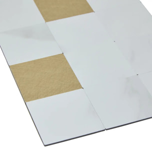 Lot de 2 stickers muraux Mina 30x30cm carreaux blancs