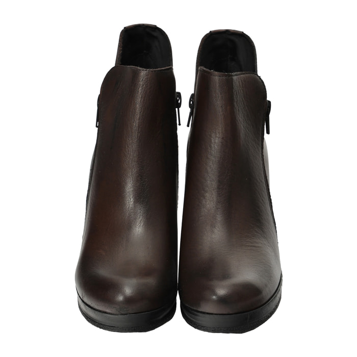 Tronchetti in vera pella con doppia lampo