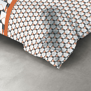 Parure Housse De Couette 3pcs avec Taies oreiller 100%microfibre 60gsm Arrow