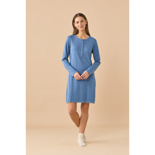 Camicia da notte donna in caldo cotone articolo cuore. Noidinotte