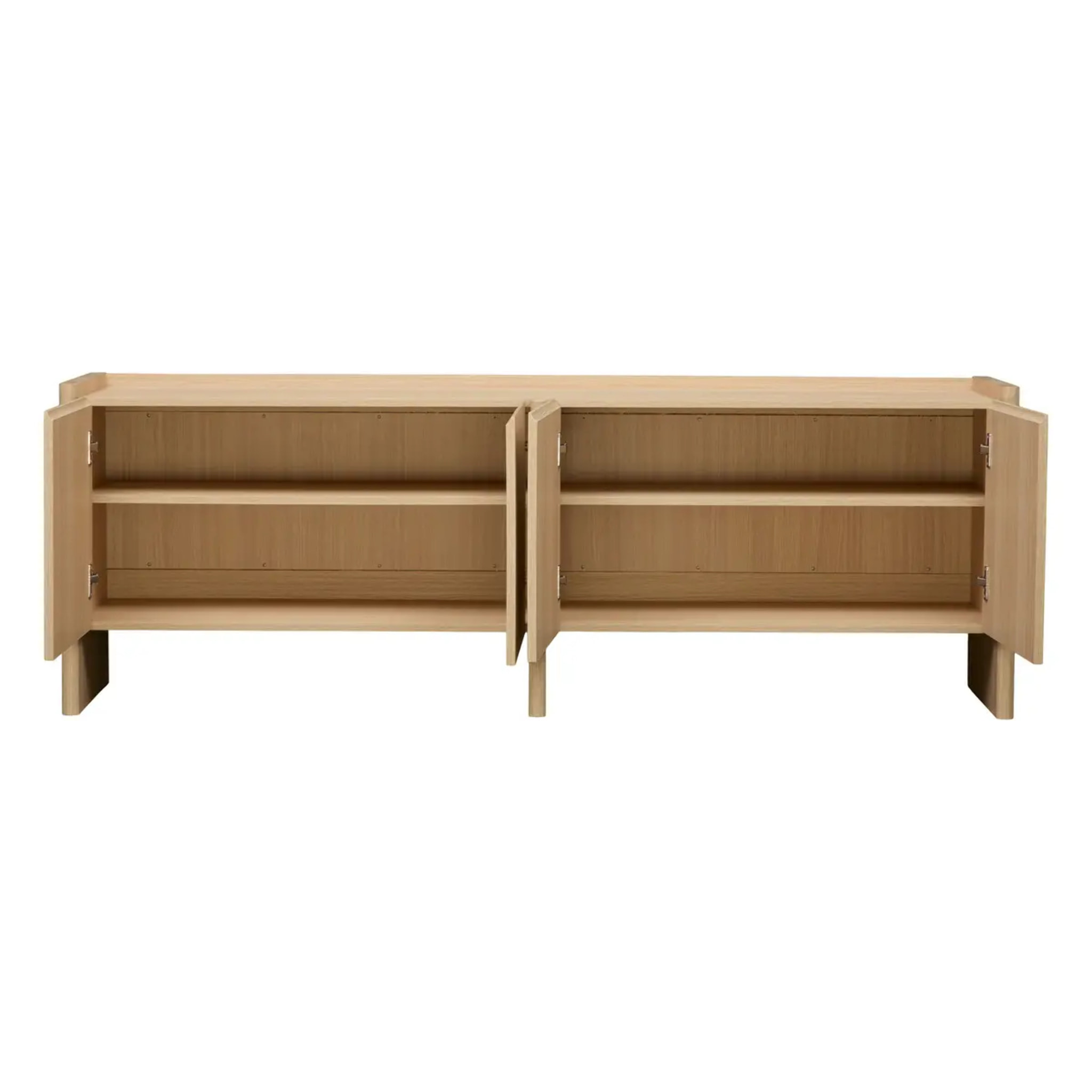 Meuble TV John rectangulaire 39,5x171cm 4 portes beige