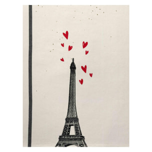 Torchon Eiffel Cœurs