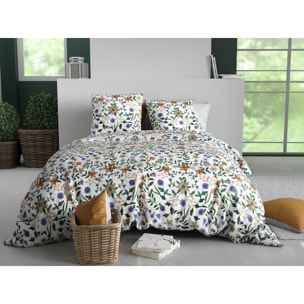 Parure housse de couette imprimée 220x240cm + 2 Taies 100% coton 57fils VEITCHS