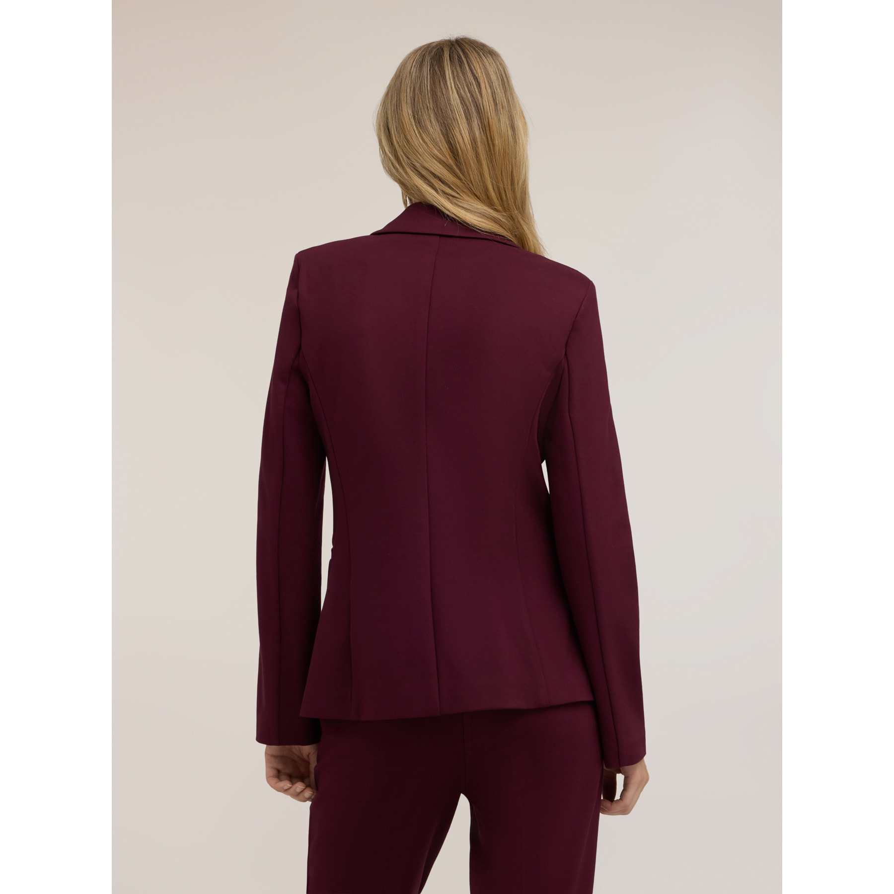 Motivi - Blazer monopetto in punto milano - Bordeaux