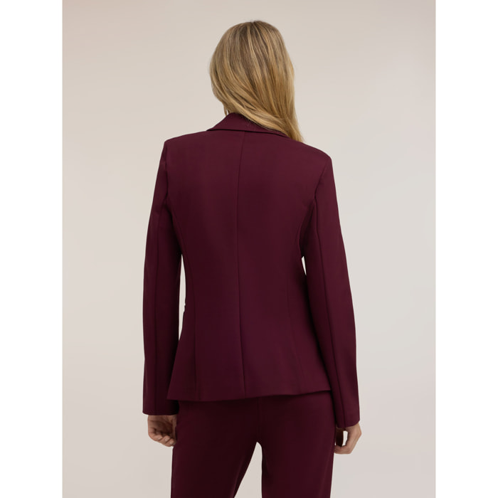 Motivi - Blazer monopetto in punto milano - Bordeaux