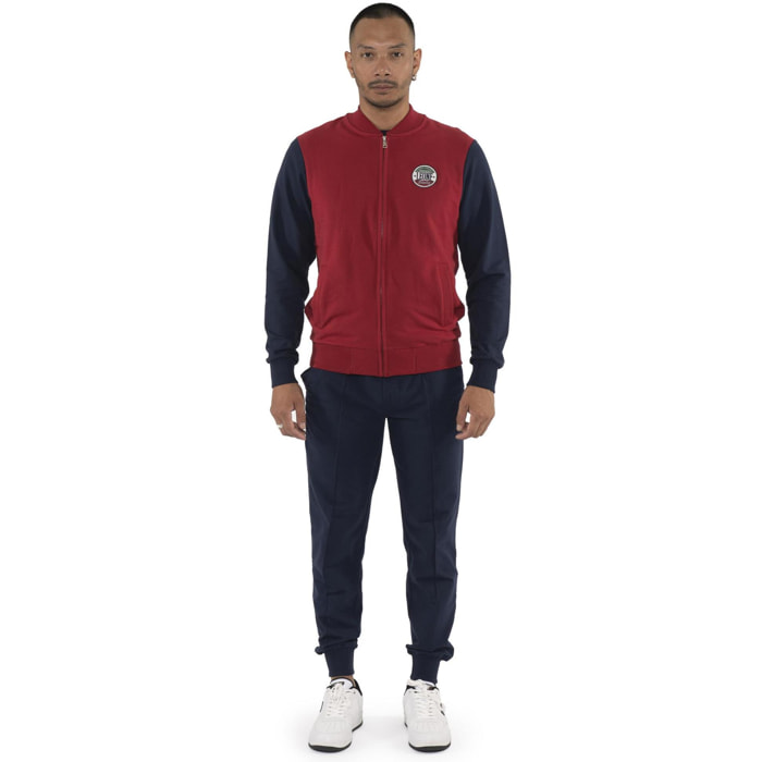 Tuta da uomo invernale con zip e colletto "Varsity"