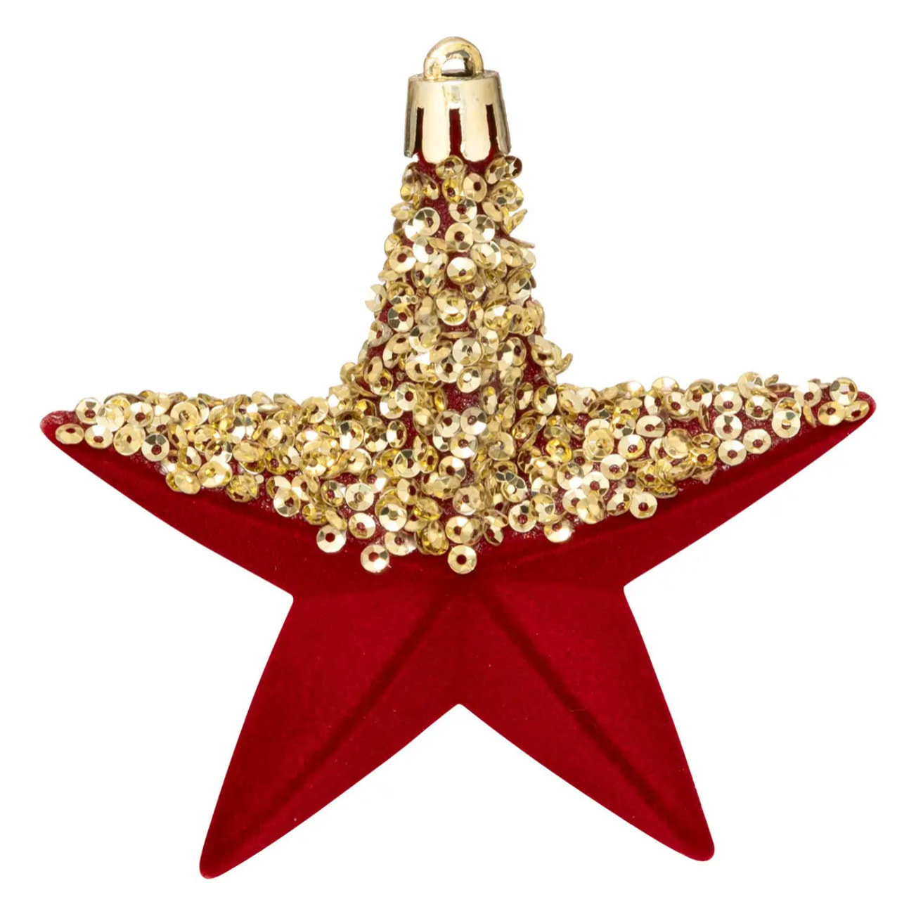 Lot de 6 sujets cœurs et étoiles polystyrène rouge