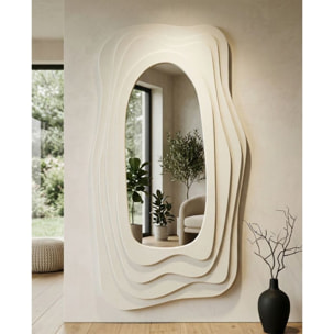 SPECCHIO DA MURO DAFNE BIANCO CM 90X4X165