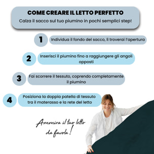 PARURE COPRIPIUMINO ZOE - 100% Microfibra - Made in Italy
