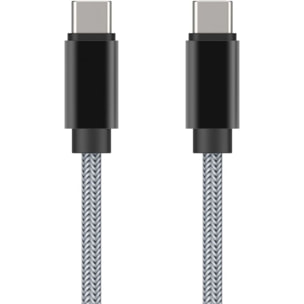 Câble USB C ADEQWAT vers USB-C gris 2m