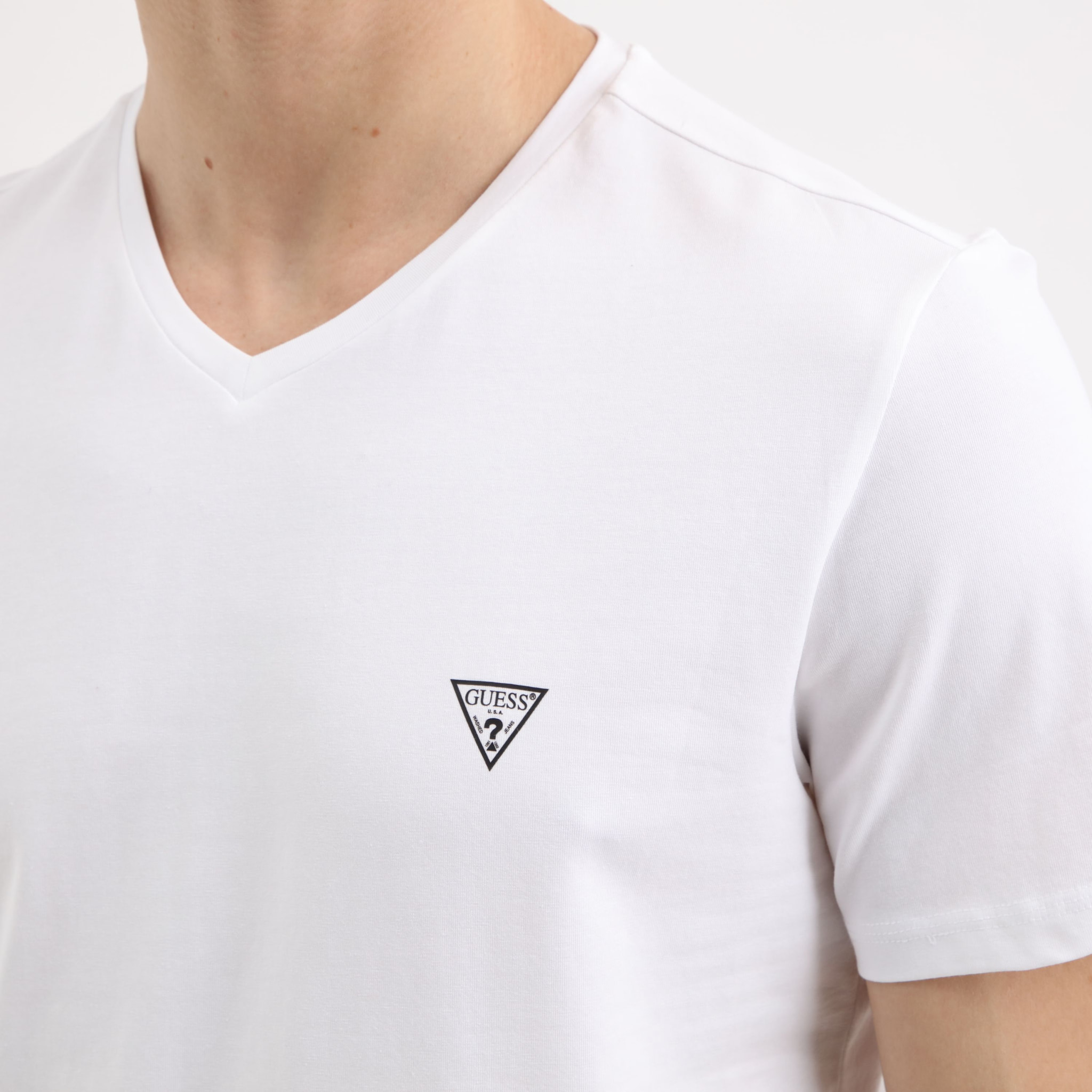 T-shirt Caleb (x2) - logo - coton biologique - blanc