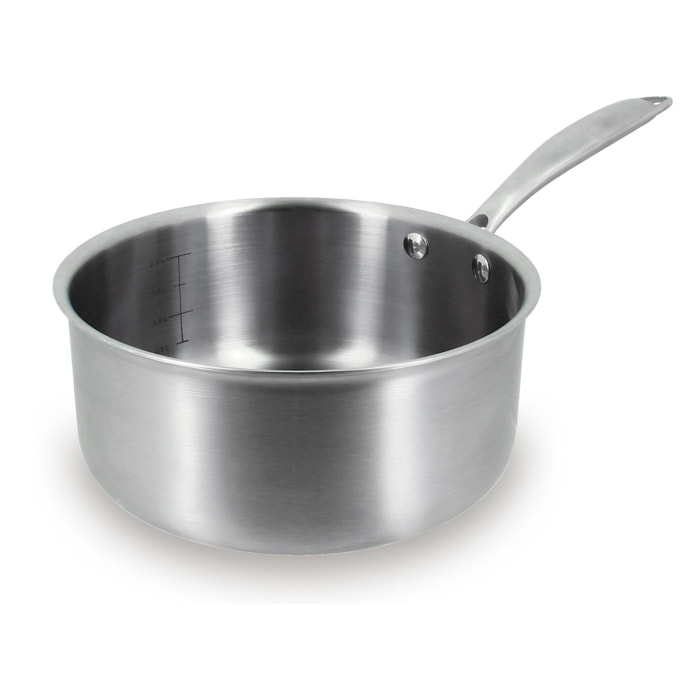 Casserole acier inoxydable 20cm - fait en France - tous feux TRIPLY