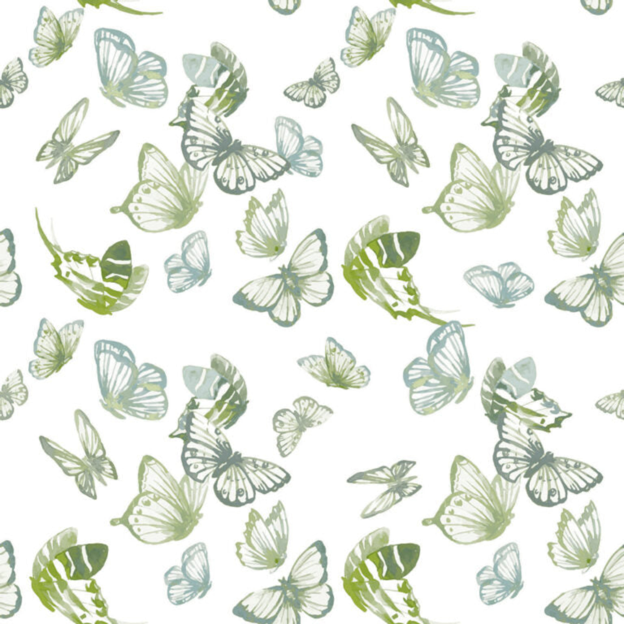 TESS HOME COLLECTION Completo letto matrimoniale Farfalle in Puro Cotone