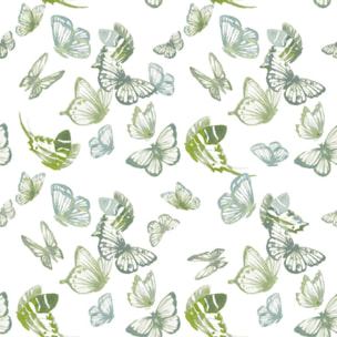 TESS HOME COLLECTION Completo letto matrimoniale Farfalle in Puro Cotone