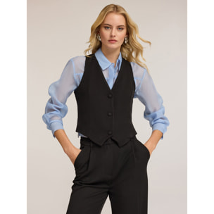 Motivi - Gilet sartoriale in poliviscosa - Nero