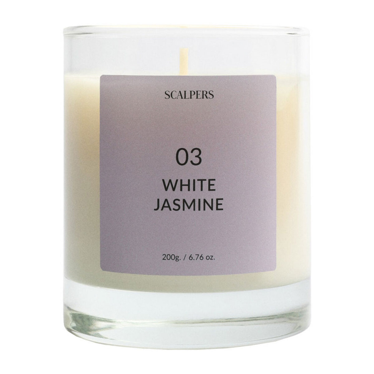 Vela aromática 200gr aroma jazmín blanco scalpers