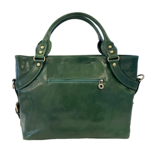 Borsa a Spalla Borsa Shopper da Donna in Pelle Lucida con Tracolla Removibile