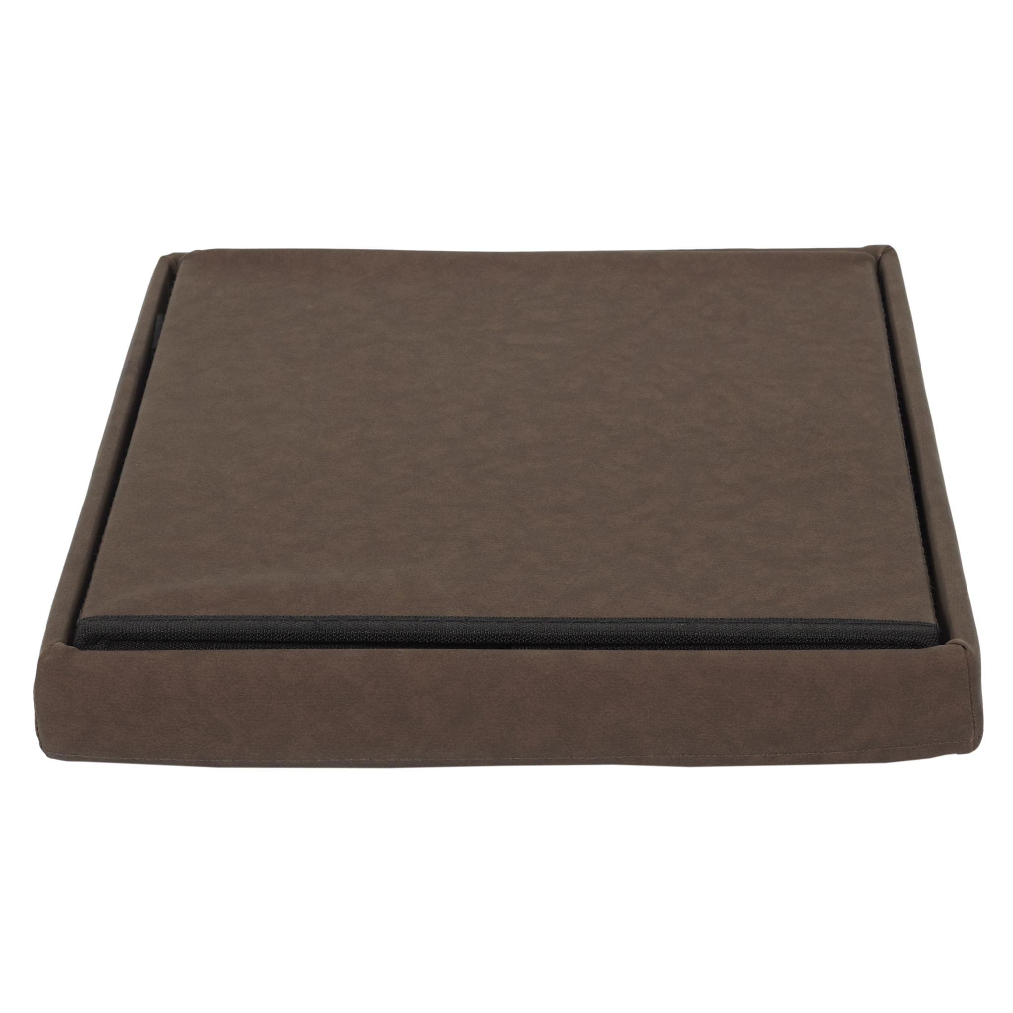 COFFRE POUF PLIABLE PU MARRON