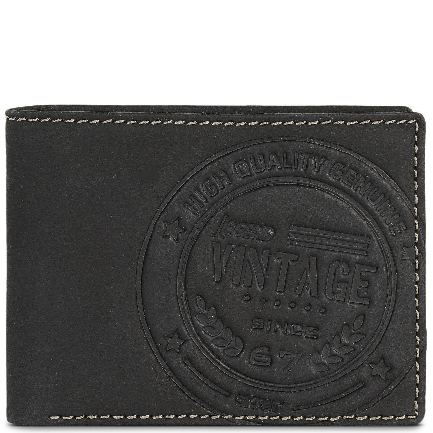 Cartera Hombre Piel Skpat Vintage Negro