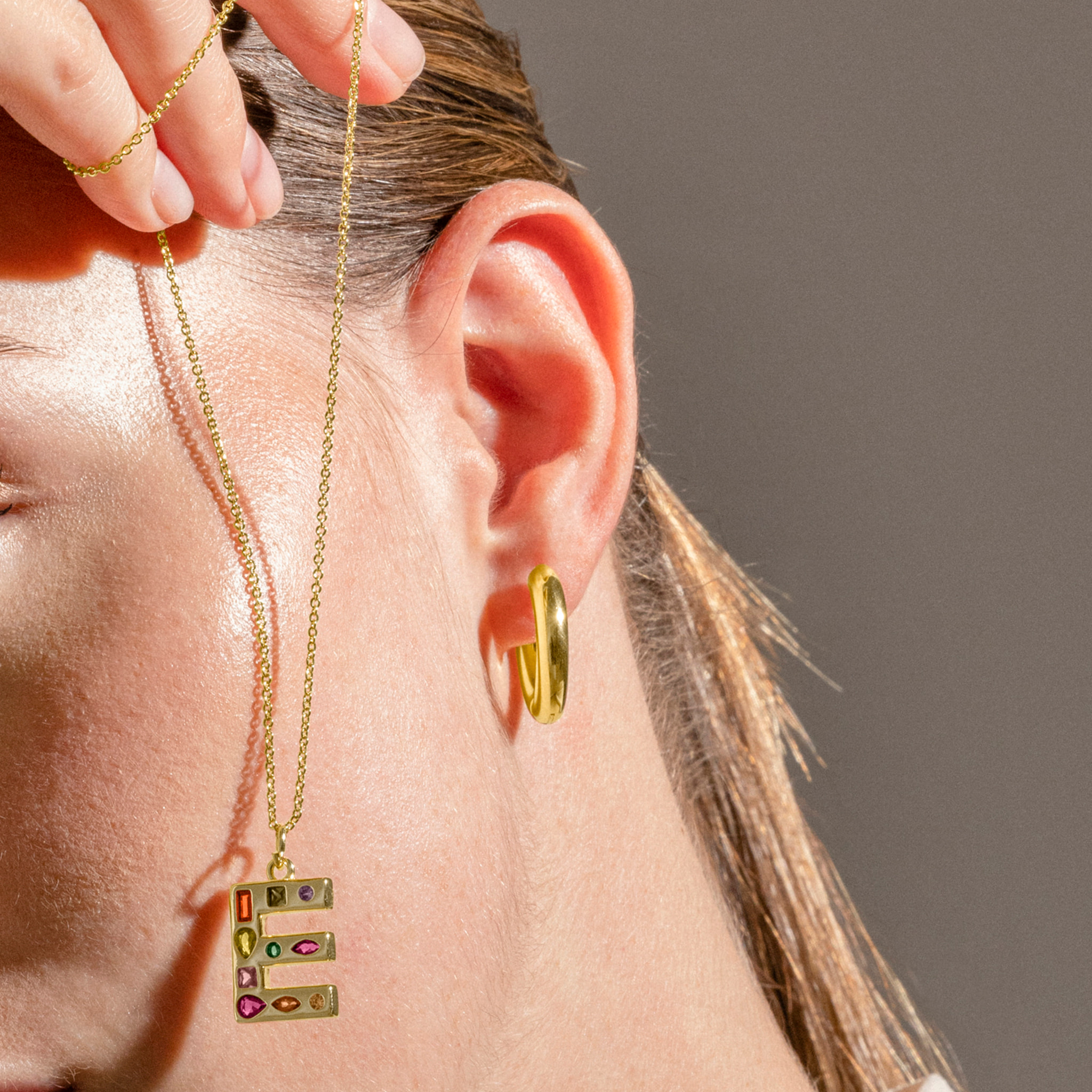 Pendientes acabado oro 18K