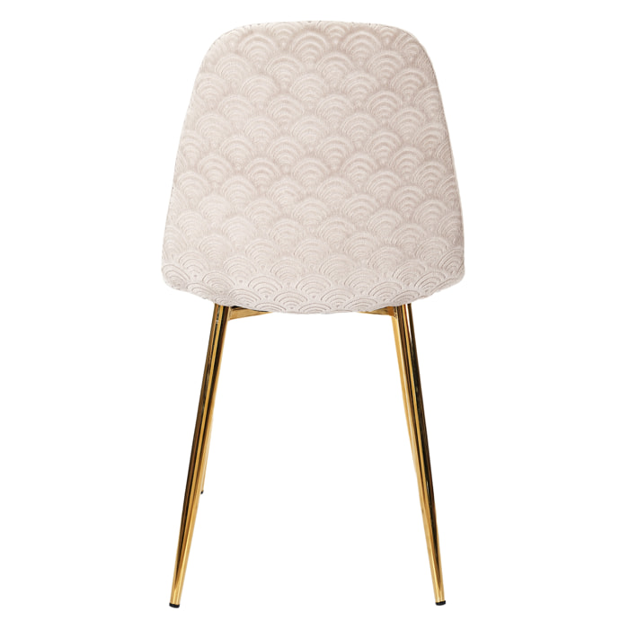 Chaise Pieds Dore - Lot De 4