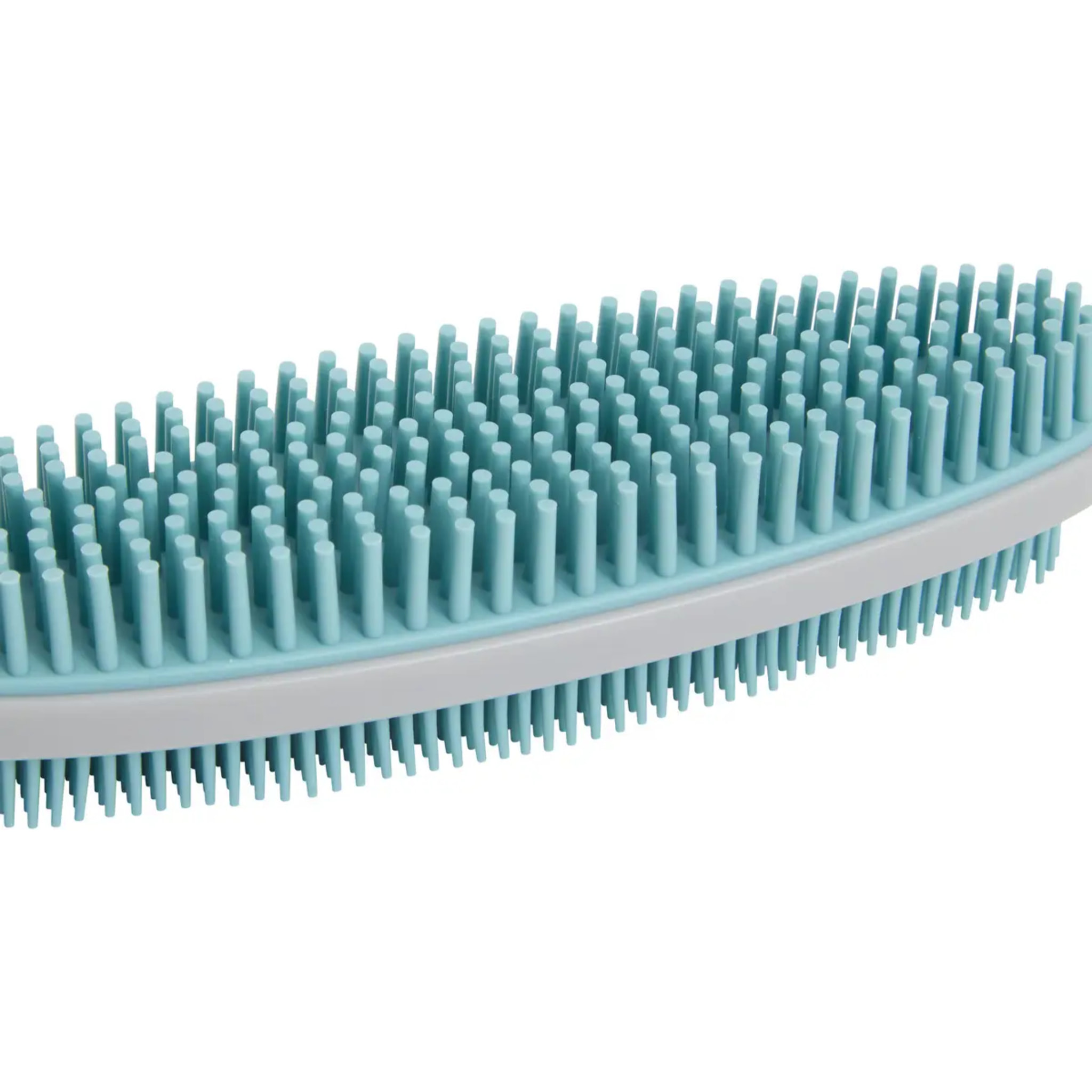 Brosse à Vêtements Bi Faces en Caoutchou Gris et Bleu