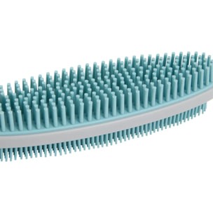 Brosse à Vêtements Bi Faces en Caoutchou Gris et Bleu