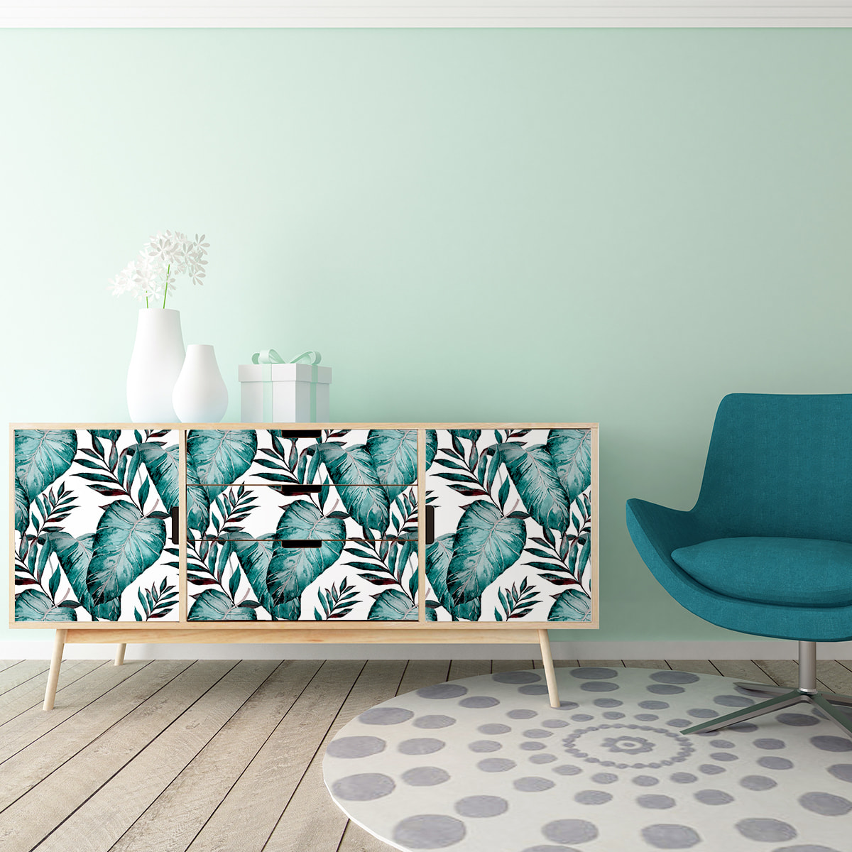 Sticker meuble tropical Huahine 40 x 60 cm