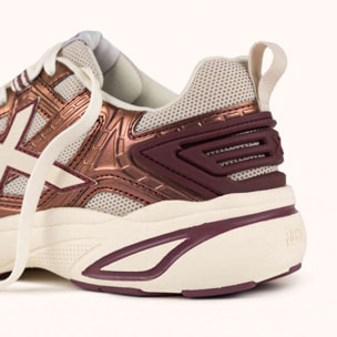 MUNICH M2000 10 Zapatillas Retro Running Granatee y Beige