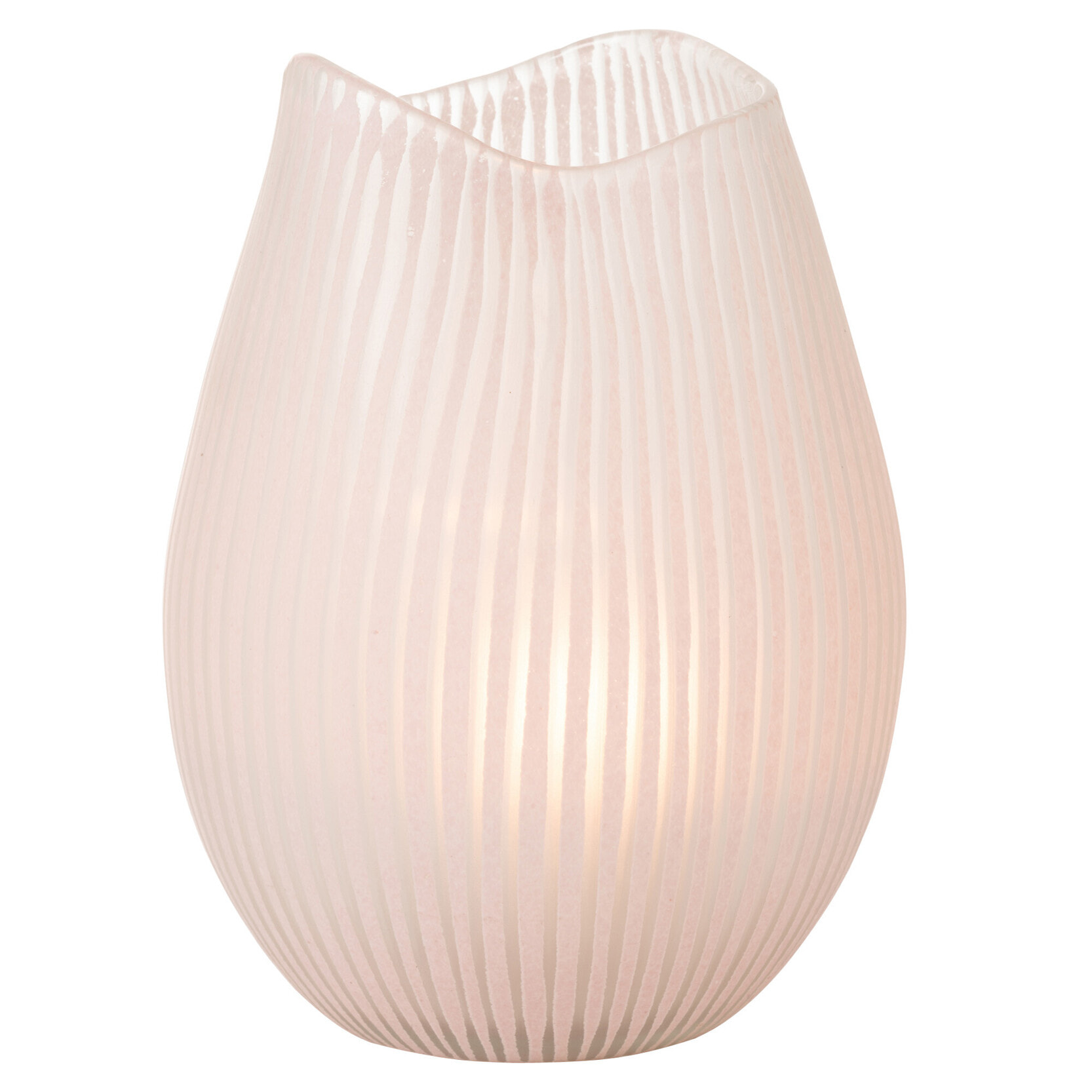 J-Line Vase Ligne Verre Rose Clair Large