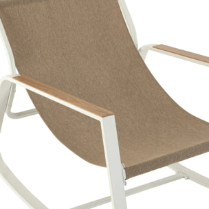 Fauteuil à bascule de jardin "Felinio" taupe