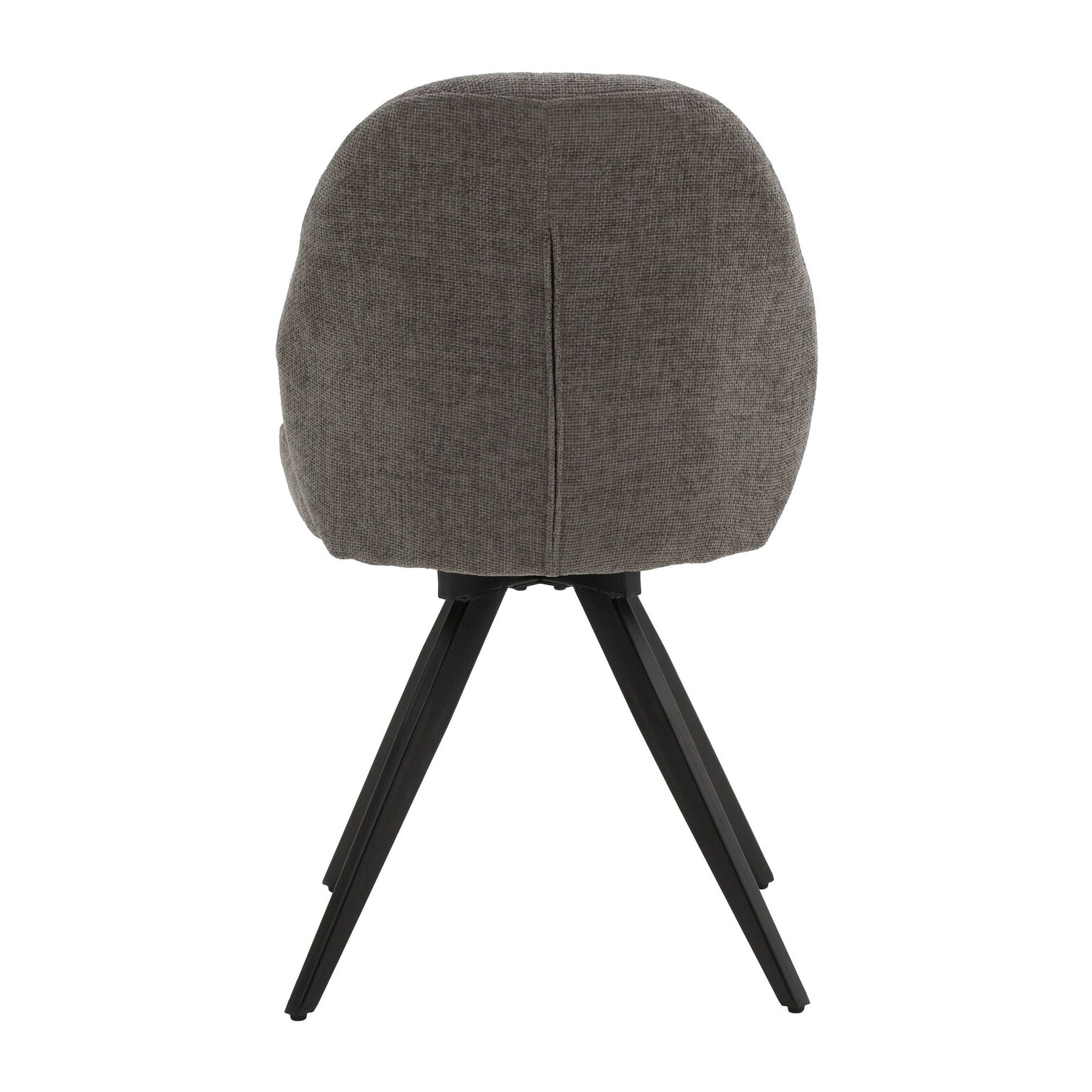 Set di 2 sedie girevoli ZENNENDAL in tessuto grigio e gambe in metallo nero