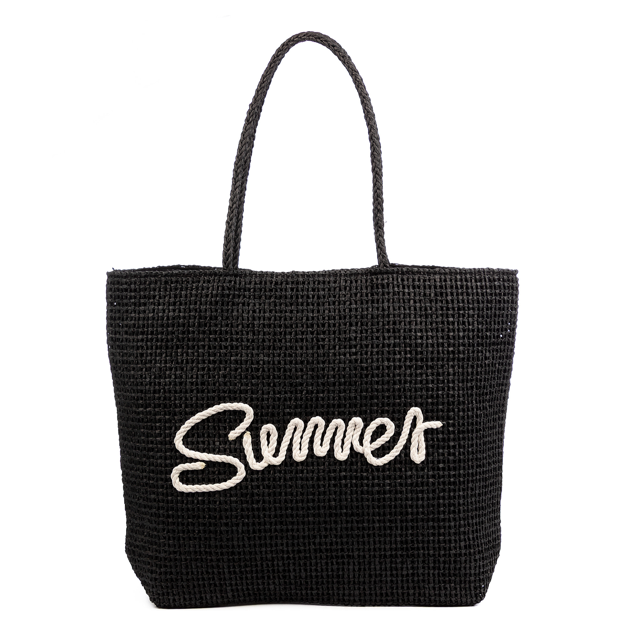Bérgamo Bolso de mano Mujer. Fabricado en paja trenzada diseño "Summer".