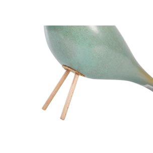 Pajaro Ceramica Turquesa 25x10x21 Cm