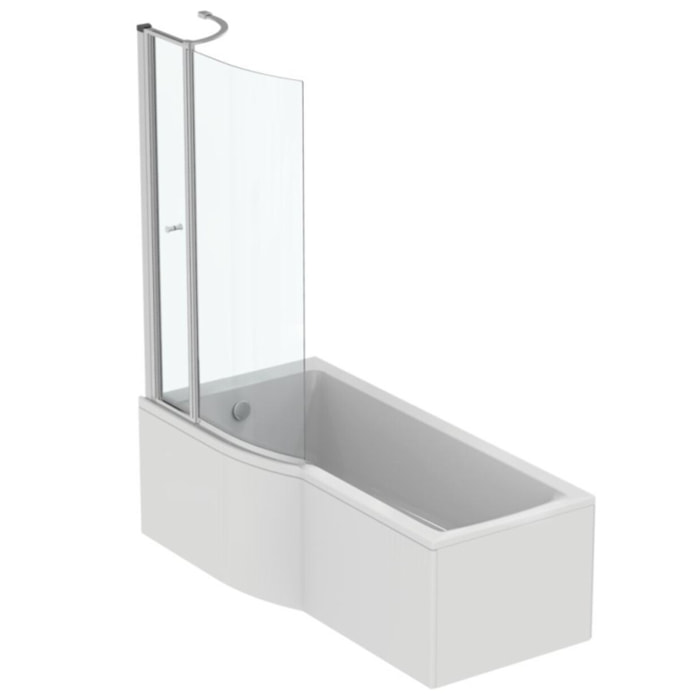 Baignoire Connect air 170 X 80 avec pare Bain  avec volet asymétrique gauche