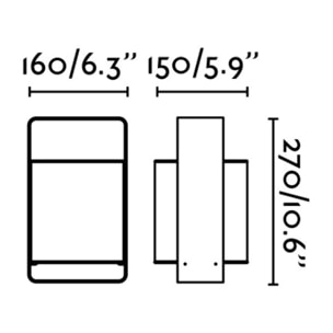 LULA S Sobremesa blanca y negra