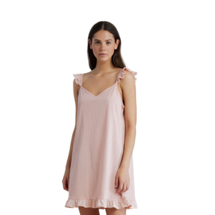 Camicia da notte donna in cotone bretellina little flower Noidinotte