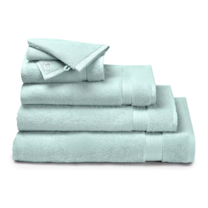 Carre pur coton 550 g/m² uni bleu Elea glacier