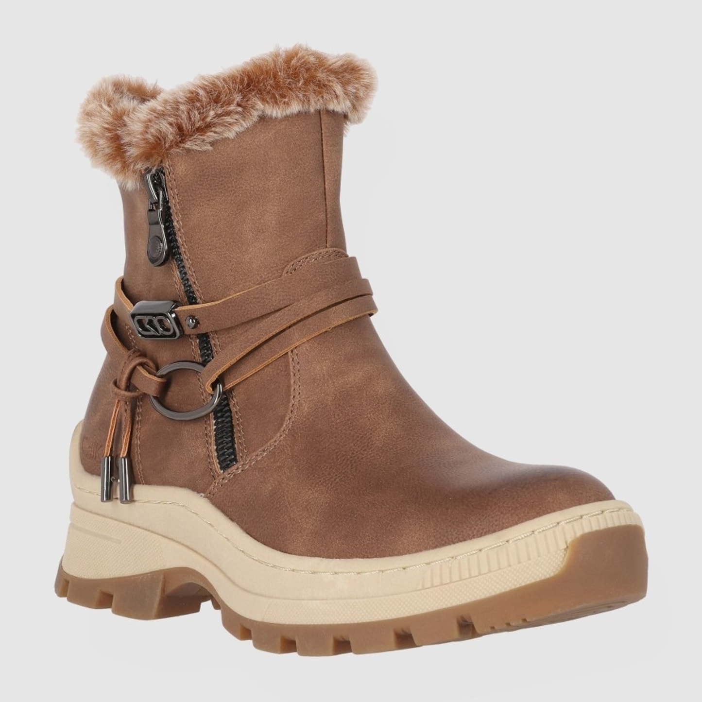 Botines - Marron - Tacón: Bajo