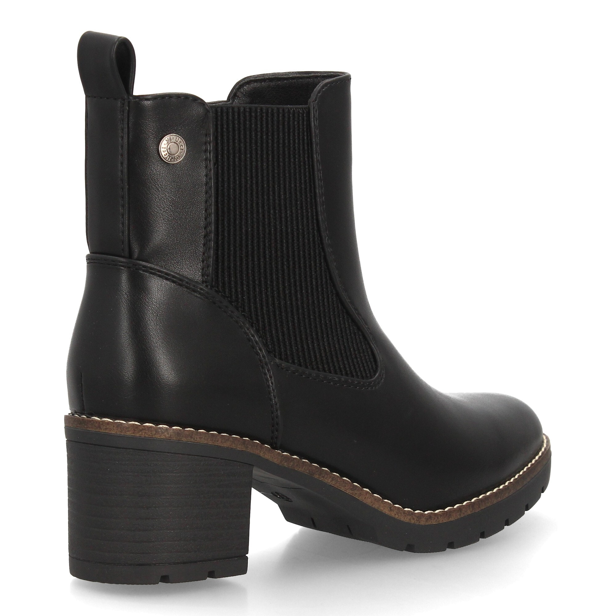 Botines de mujer estilo Chelsea con diseño clásico y paneles laterales