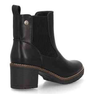 Botines de mujer estilo Chelsea con diseño clásico y paneles laterales