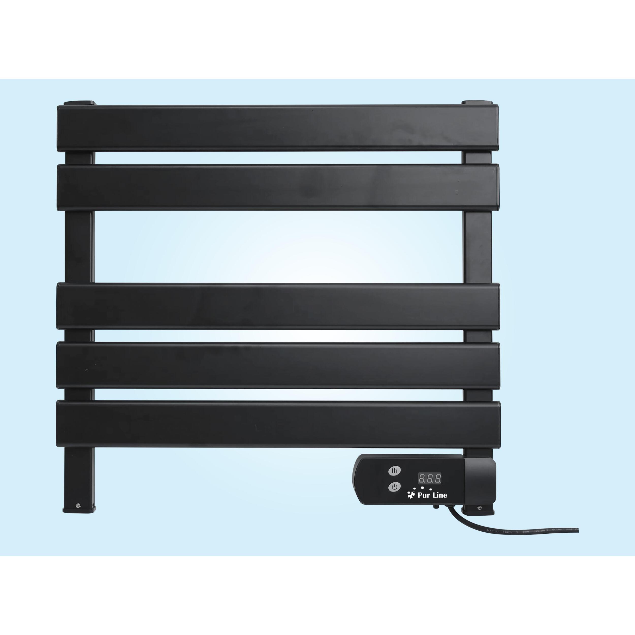 Sèche-serviettes électrique compact noir 100W