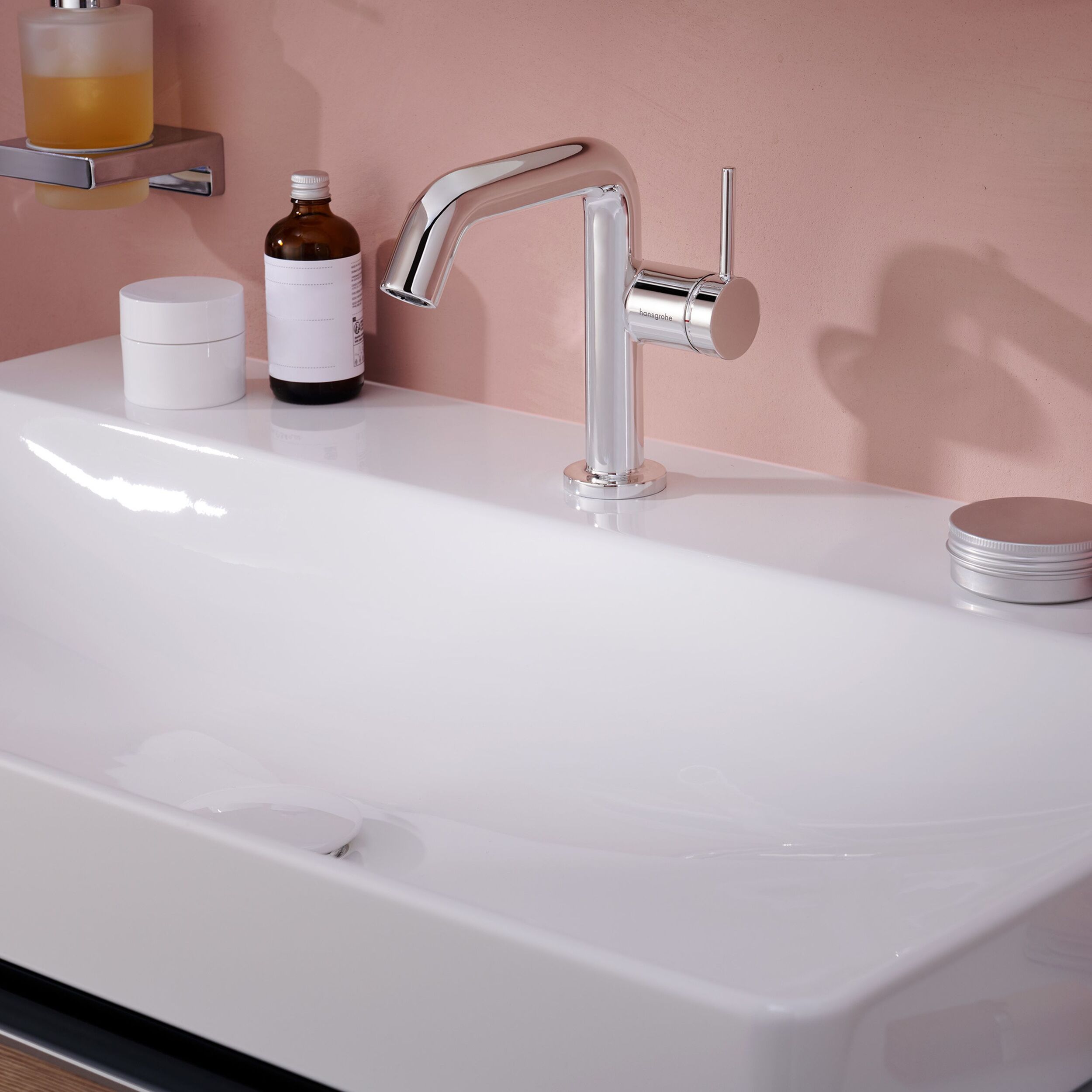 Mitigeur lavabo Tecturis S 110 Fine Ecosmart+ avec bonde clic-clac, Chromé